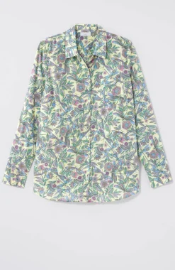 One-Pocket Shirred-Back Shirt