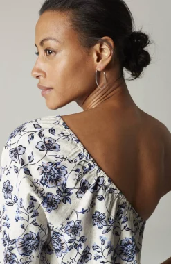 One-Shoulder Puff-Sleeve Top