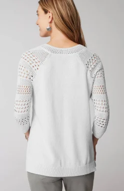 Open-Stitch-Sleeves Sweater