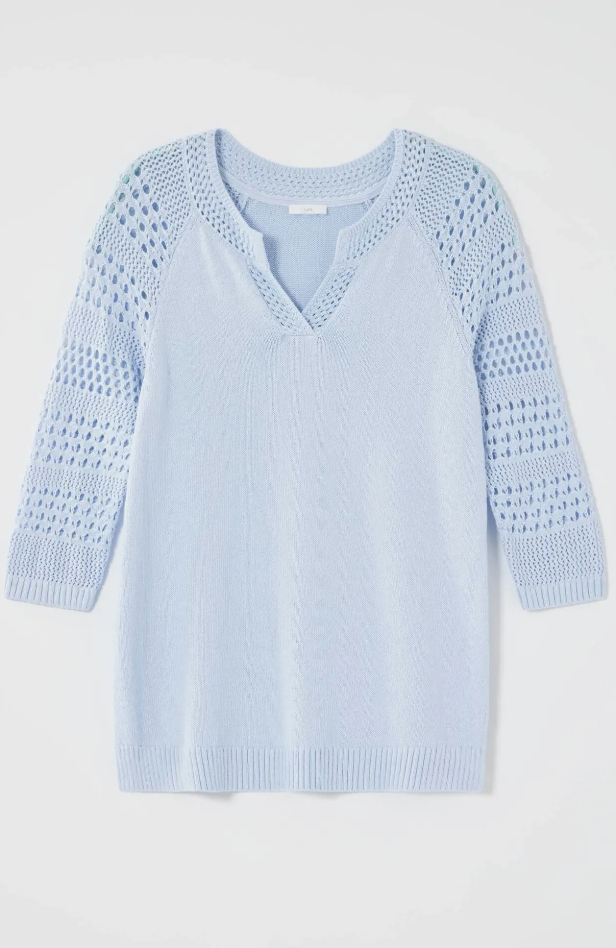Open-Stitch-Sleeves Sweater