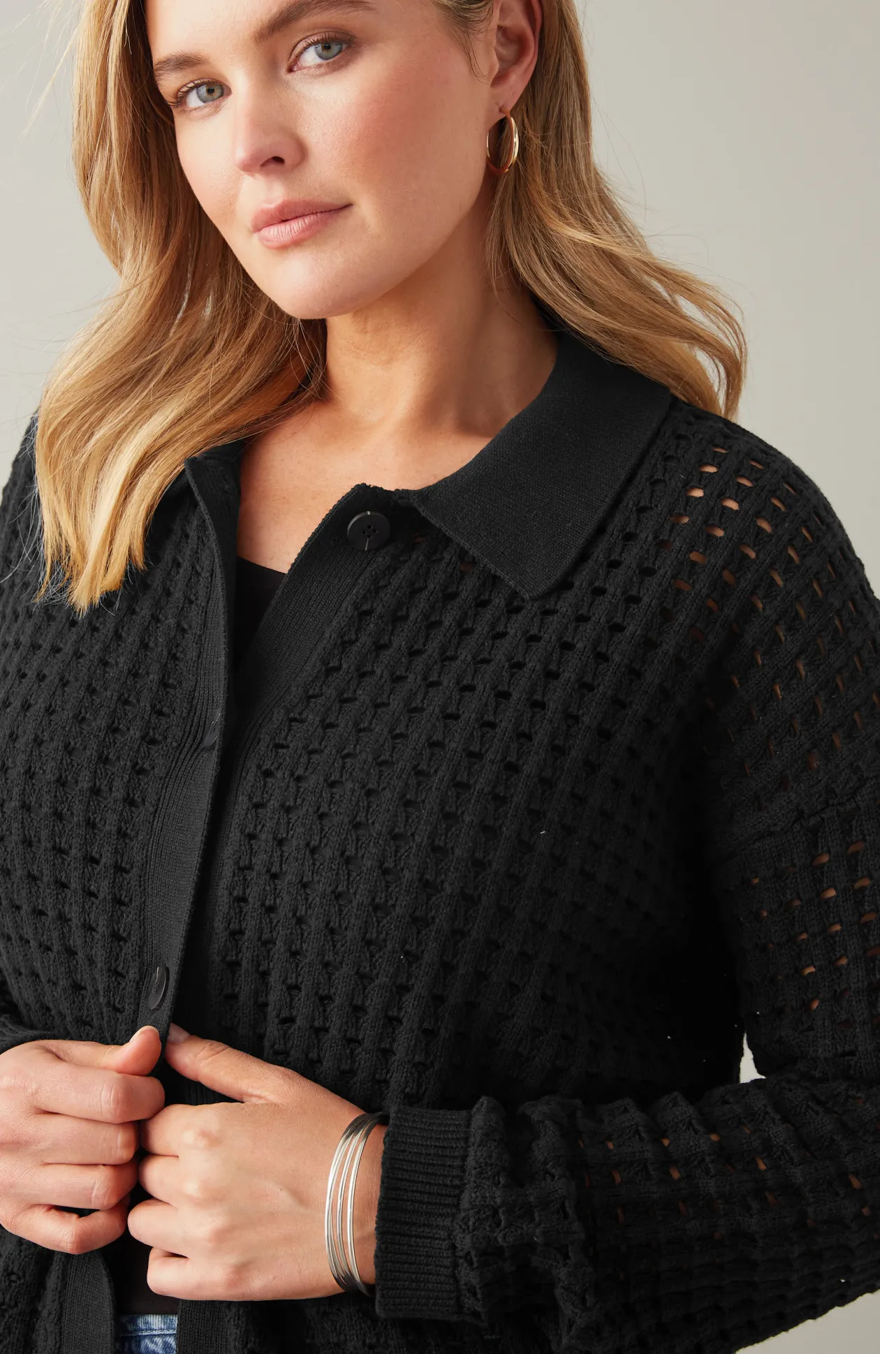 Open-Texture Cardi