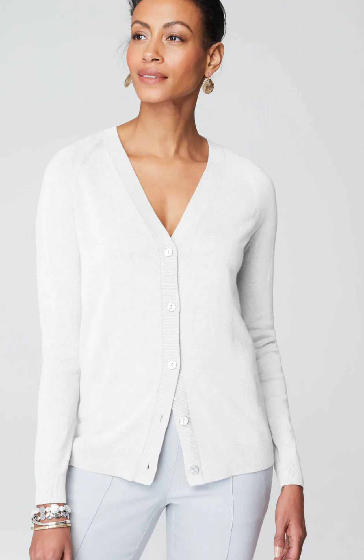 Organically Grown Cotton V-Neck Cardi