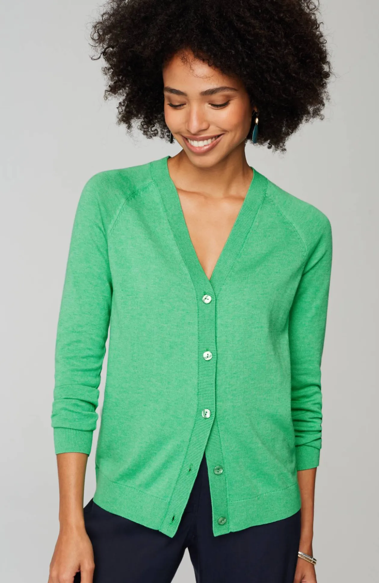 Organically Grown Cotton V-Neck Cardi