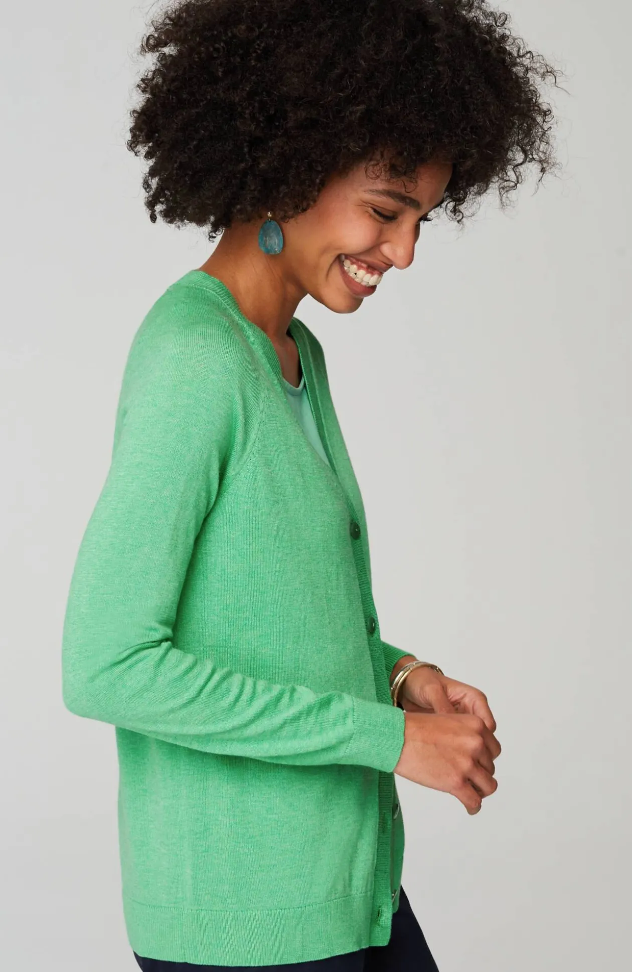 Organically Grown Cotton V-Neck Cardi