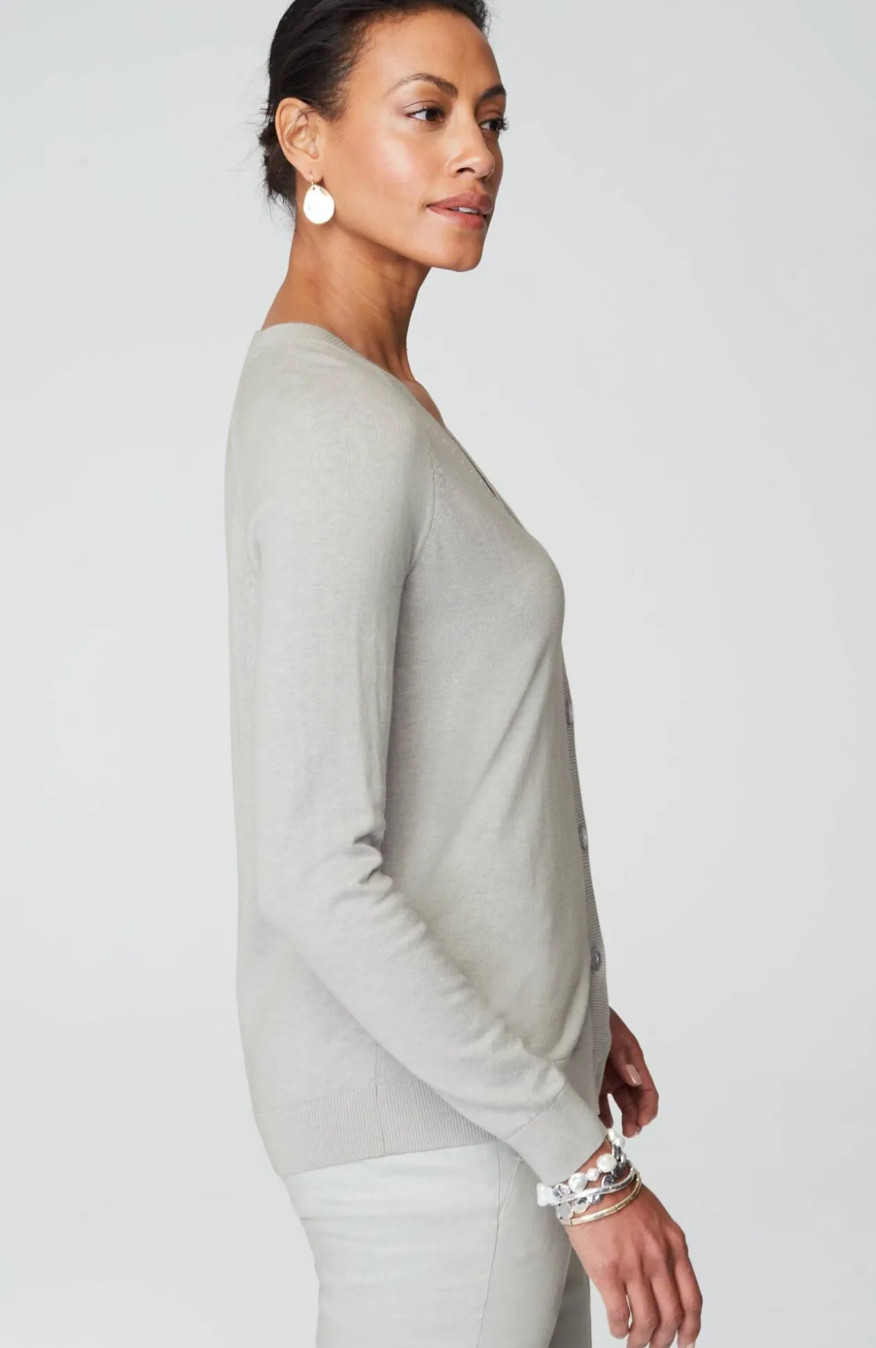 Organically Grown Cotton V-Neck Cardi
