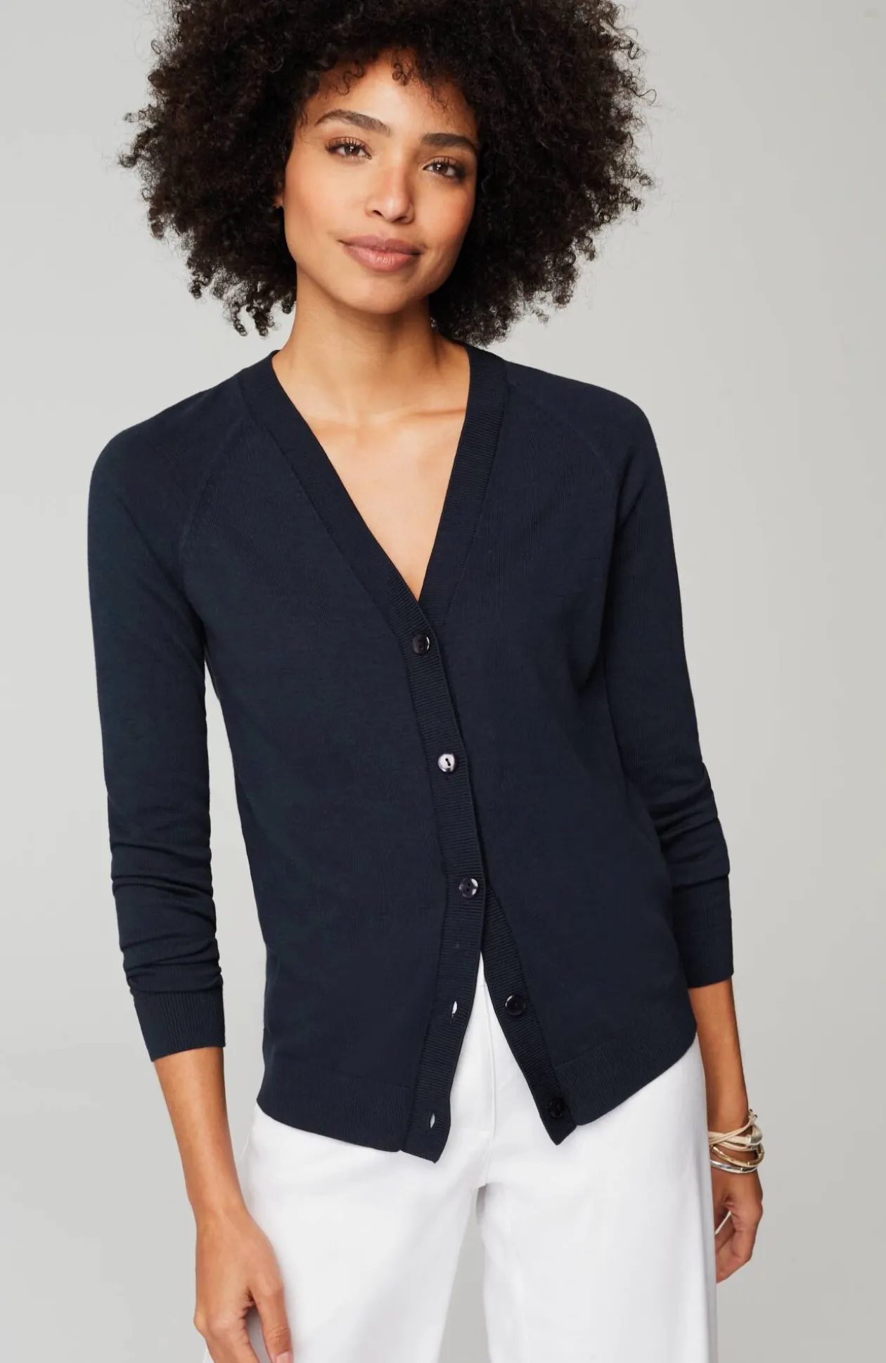 Organically Grown Cotton V-Neck Cardi