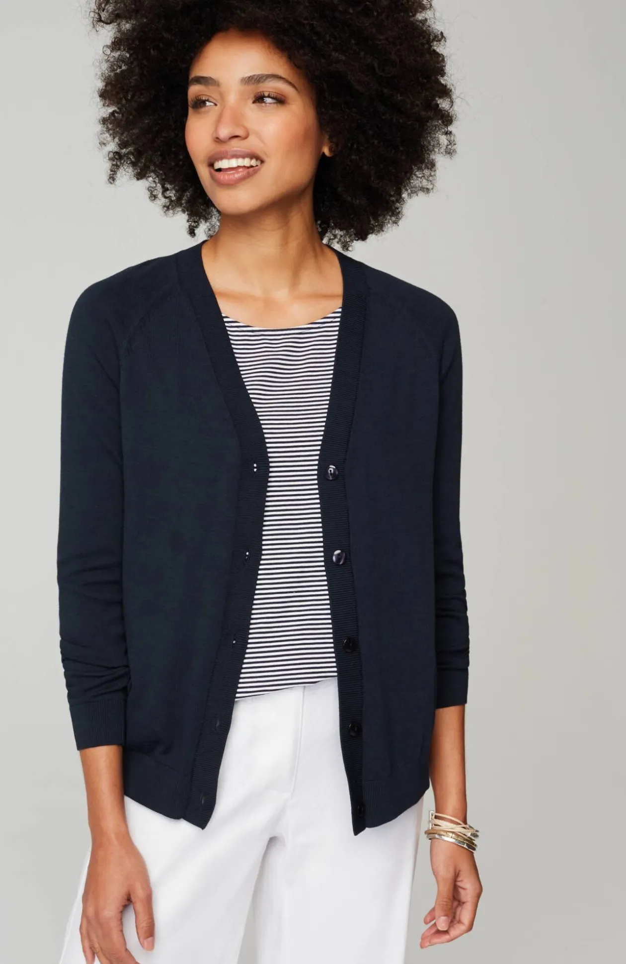 Organically Grown Cotton V-Neck Cardi