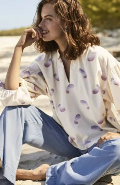 Oversized Split-Neck Top