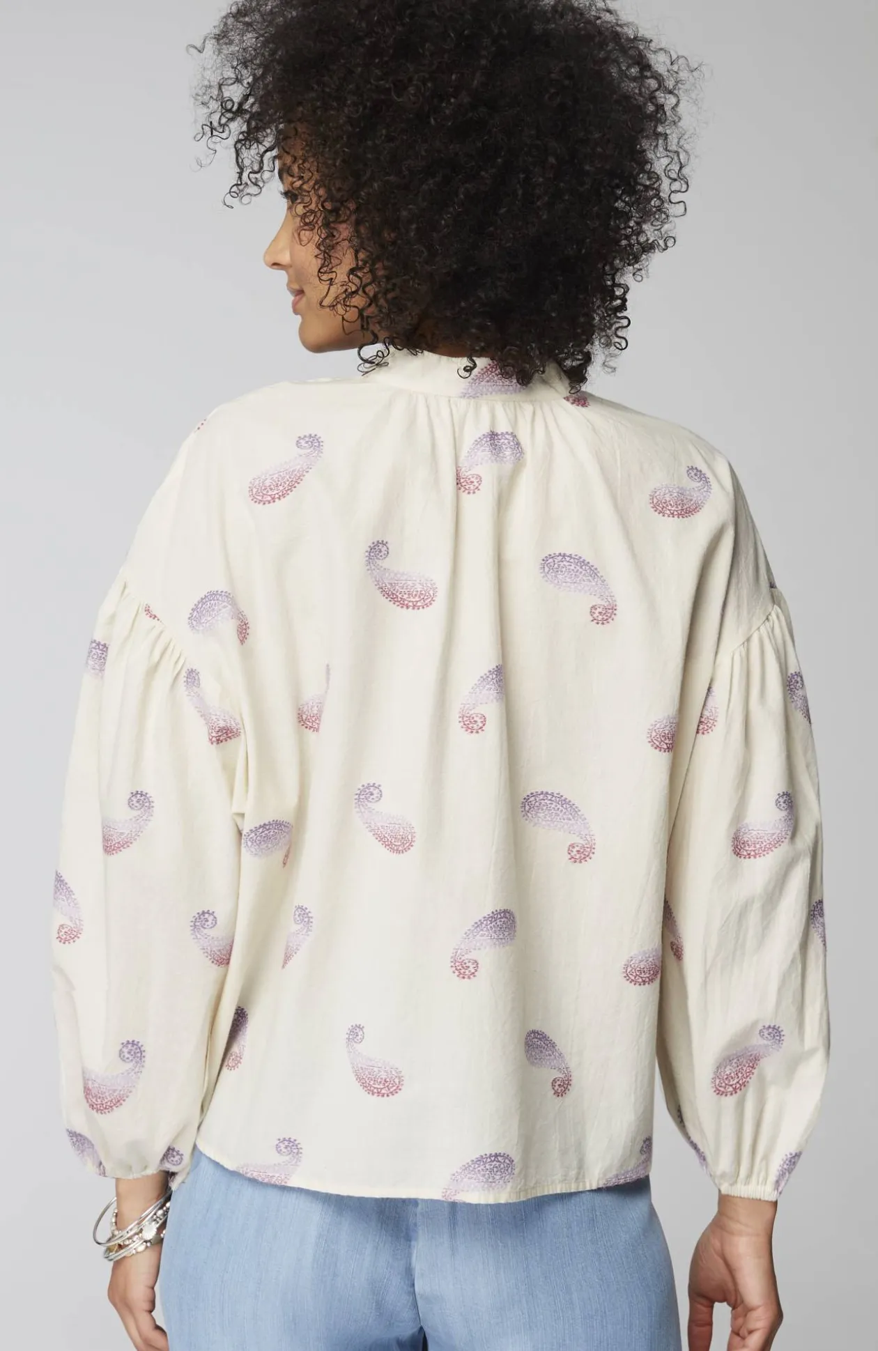 Oversized Split-Neck Top