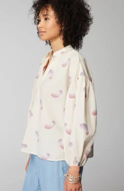 Oversized Split-Neck Top