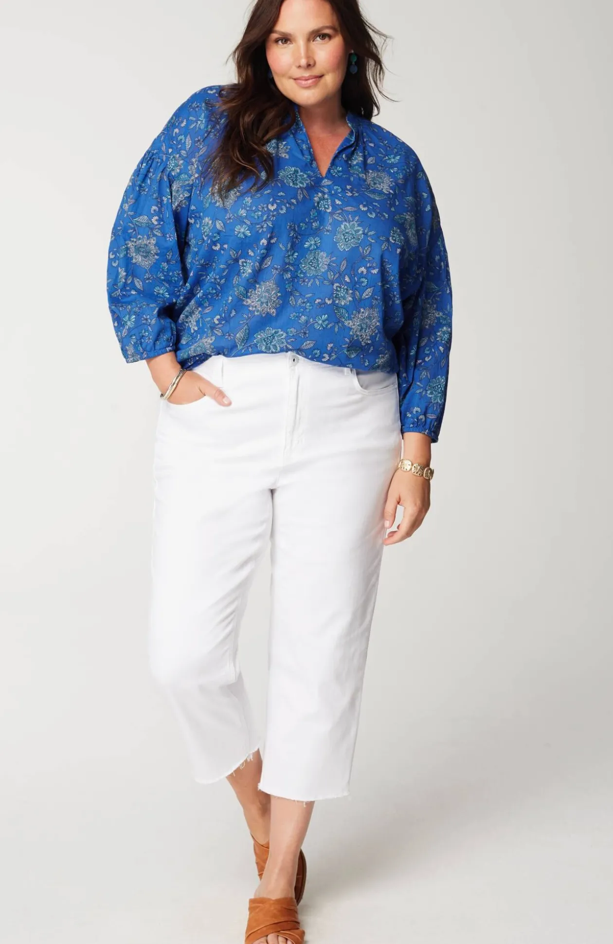 Oversized Split-Neck Top
