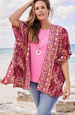 Painterly Paisley Ruana