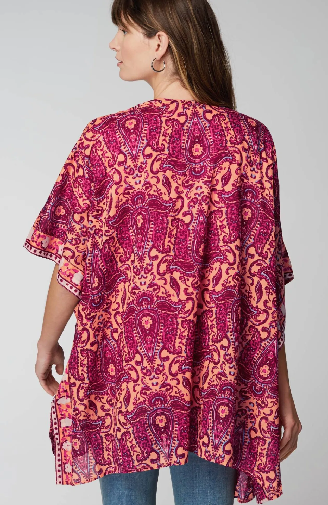 Painterly Paisley Ruana
