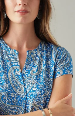 Paisley-Printed A-Line Dress