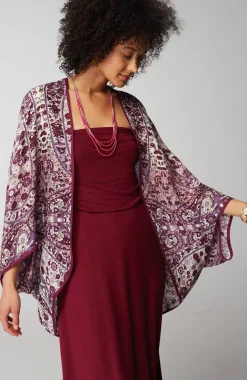 Paisley-Printed Shrug