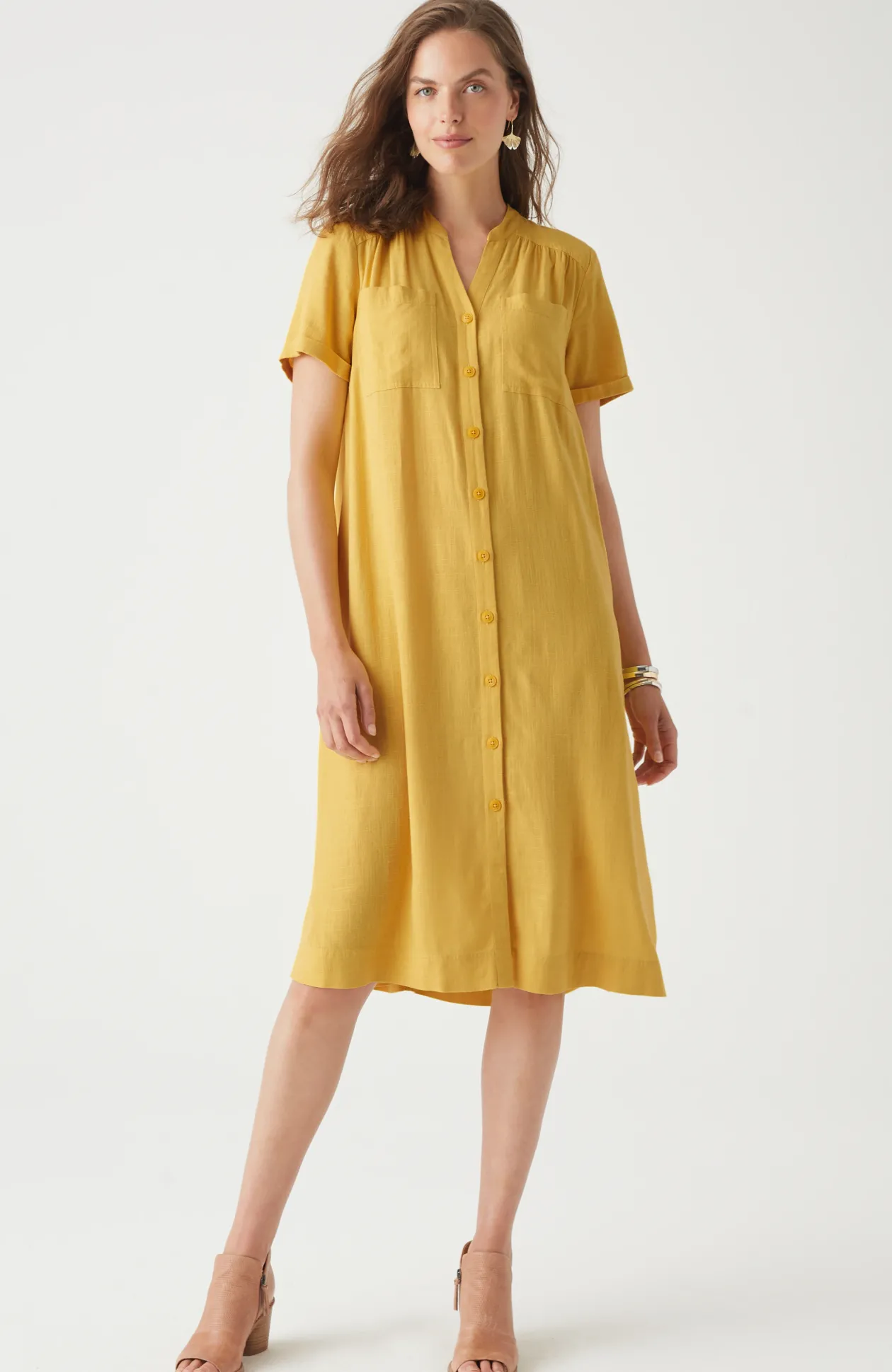 Patch-Pocket Shirtdress