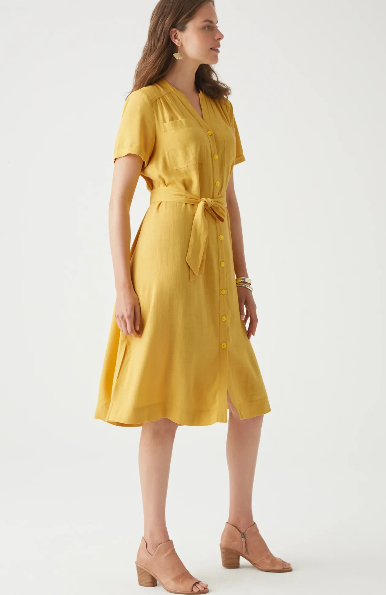 Patch-Pocket Shirtdress