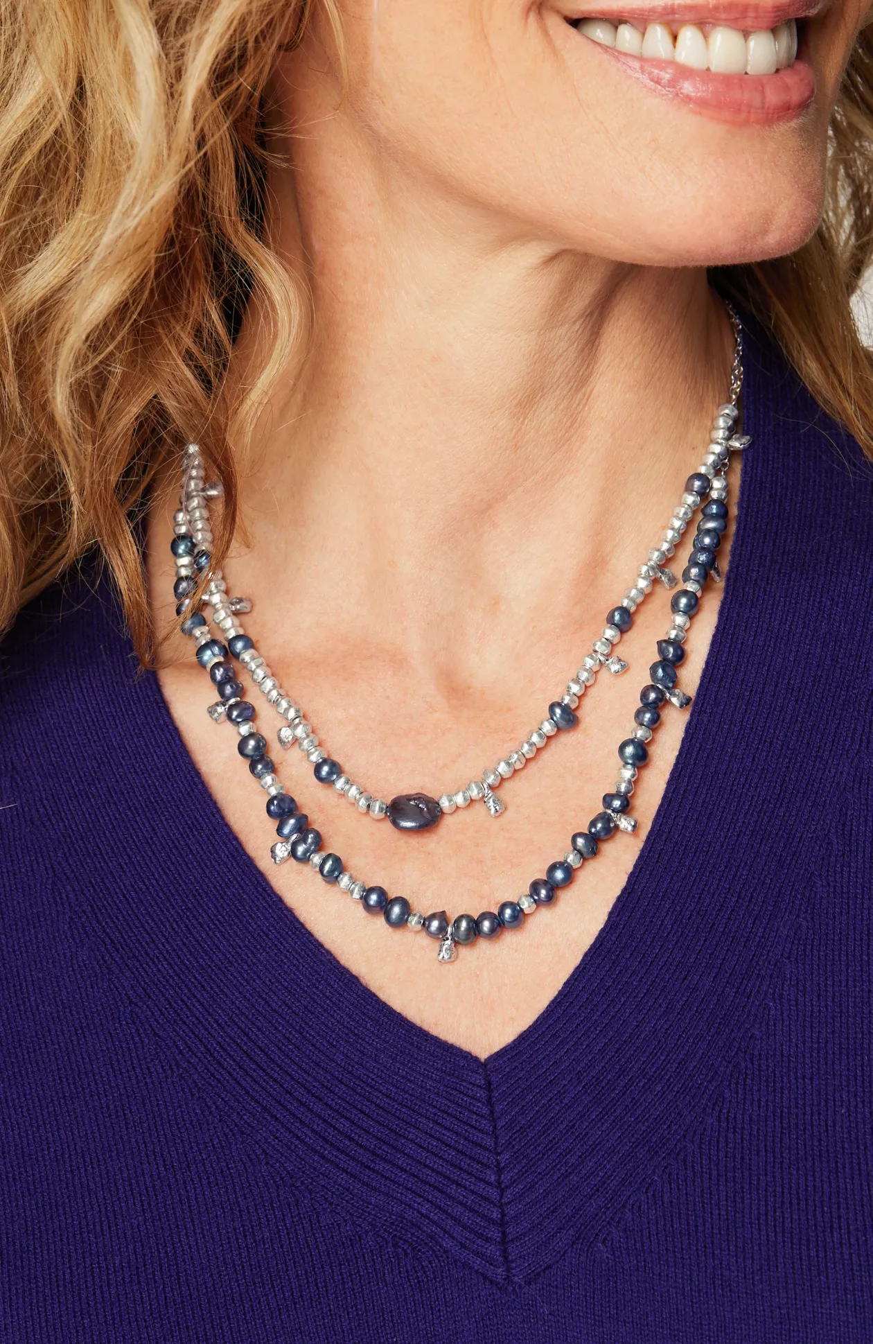 Peacock Pearl Statement Necklace