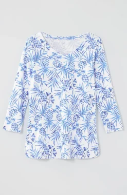 Pima 3/4-Sleeve V-Neck Tee