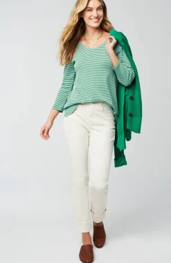 Pima 3/4-Sleeve V-Neck Tee