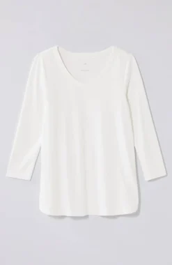 Pima 3/4-Sleeve V-Neck Tee