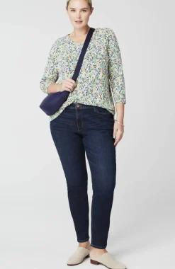 Pima 3/4-Sleeve V-Neck Tee