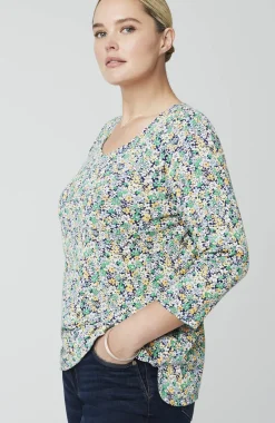 Pima 3/4-Sleeve V-Neck Tee