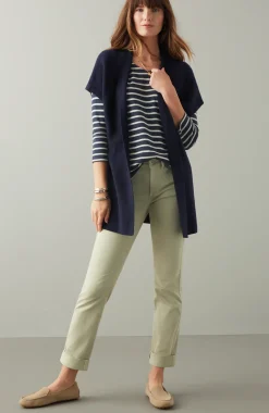 Pima 3/4-Sleeve V-Neck Tee