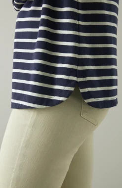 Pima 3/4-Sleeve V-Neck Tee
