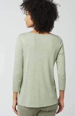 Pima 3/4-Sleeve V-Neck Tee
