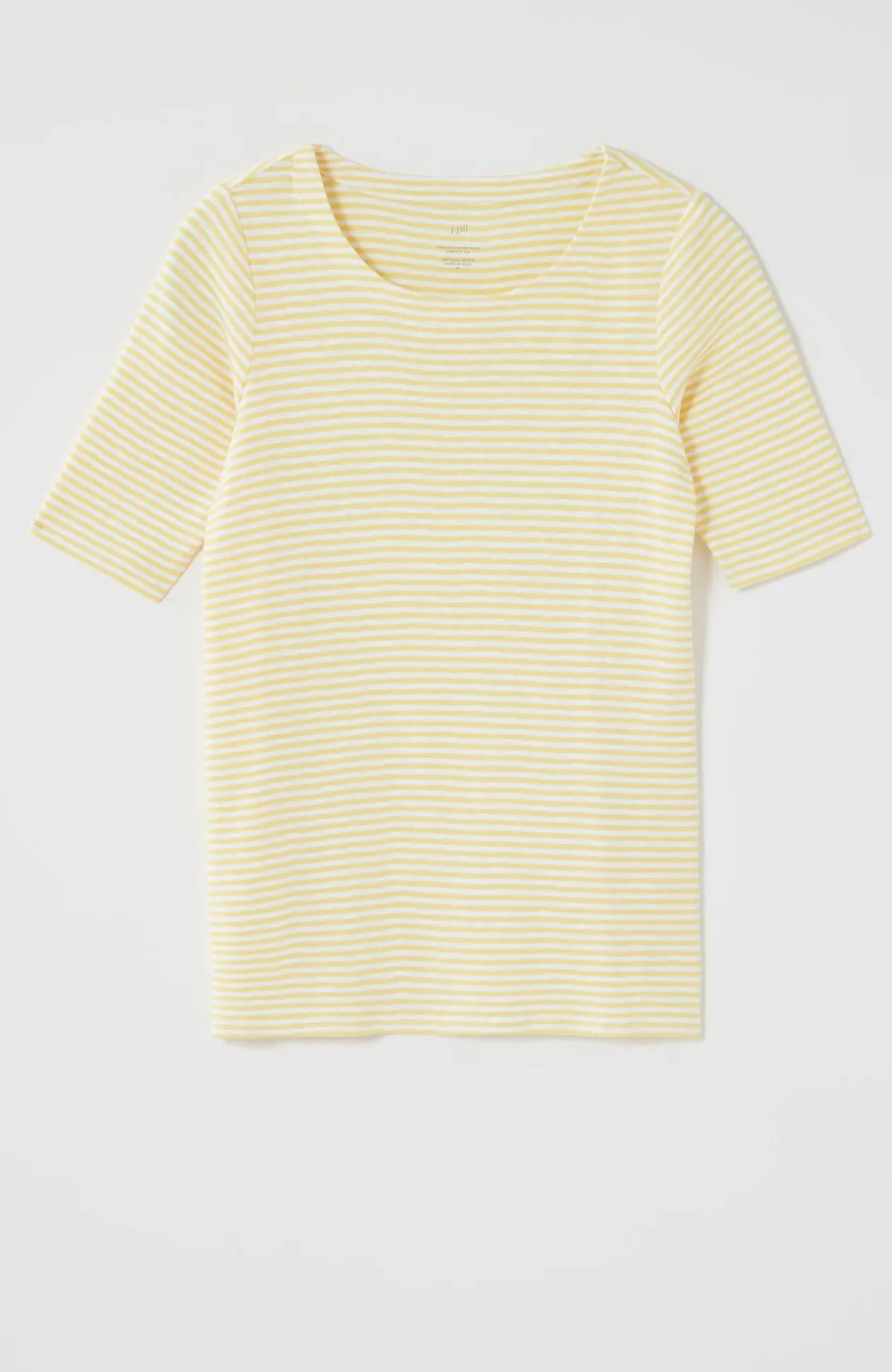 Pima-Slub Scoop-Neck Side-Slit Tee