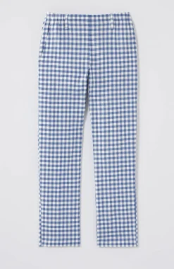 Pintucked Linen-Stretch Slim-Leg Pants