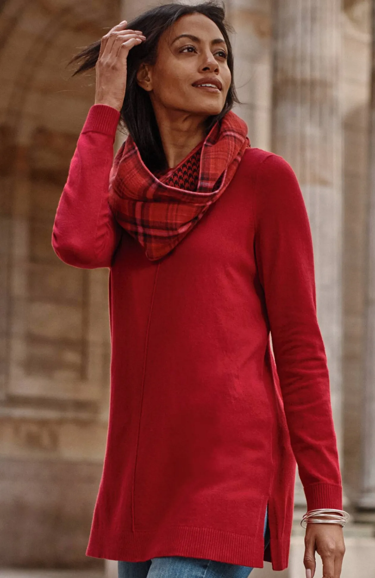 Pintucked Sweater-Tunic