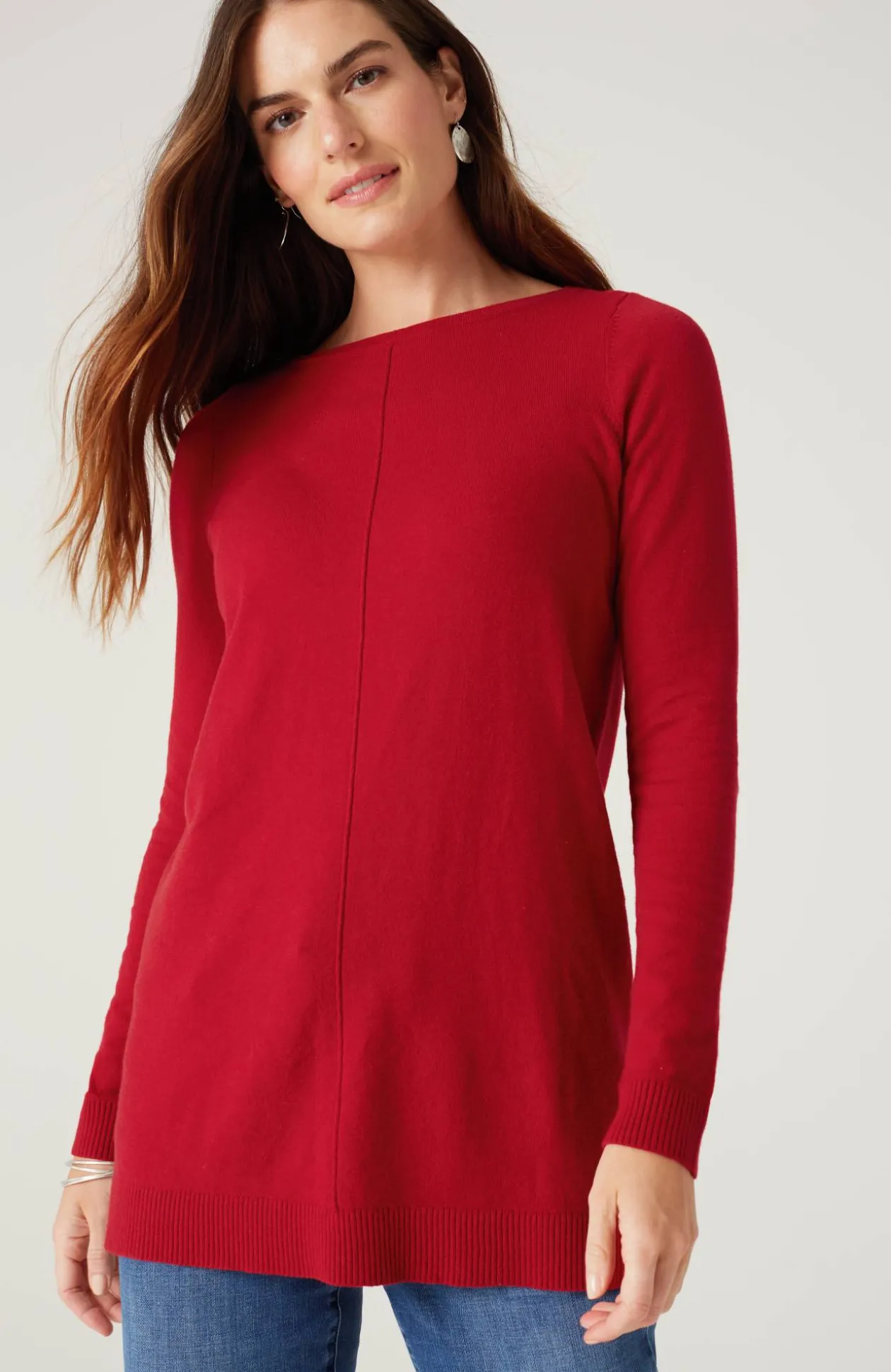 Pintucked Sweater-Tunic