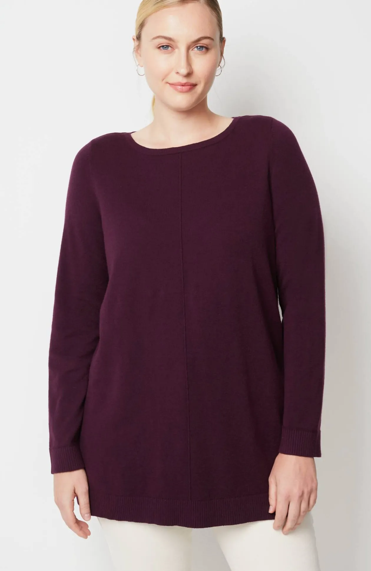 Pintucked Sweater-Tunic