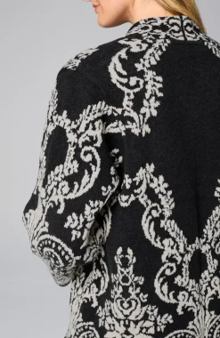 Placed-Jacquard Cardi