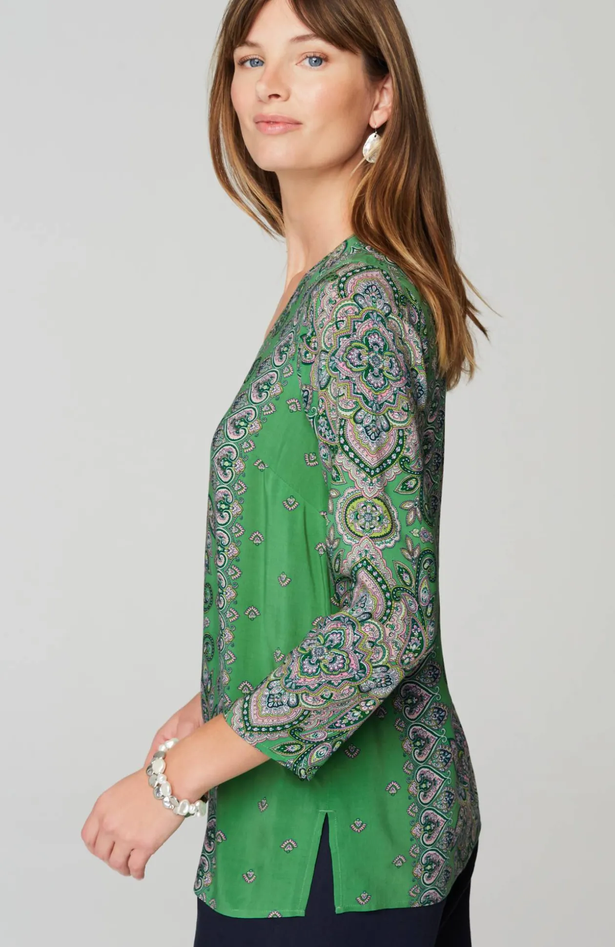 Placed-Paisley Top