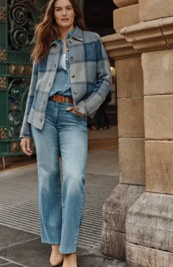 Plaid Button-Front Sweater
