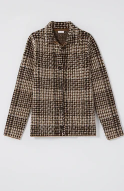 Plaid Button-Front Sweater