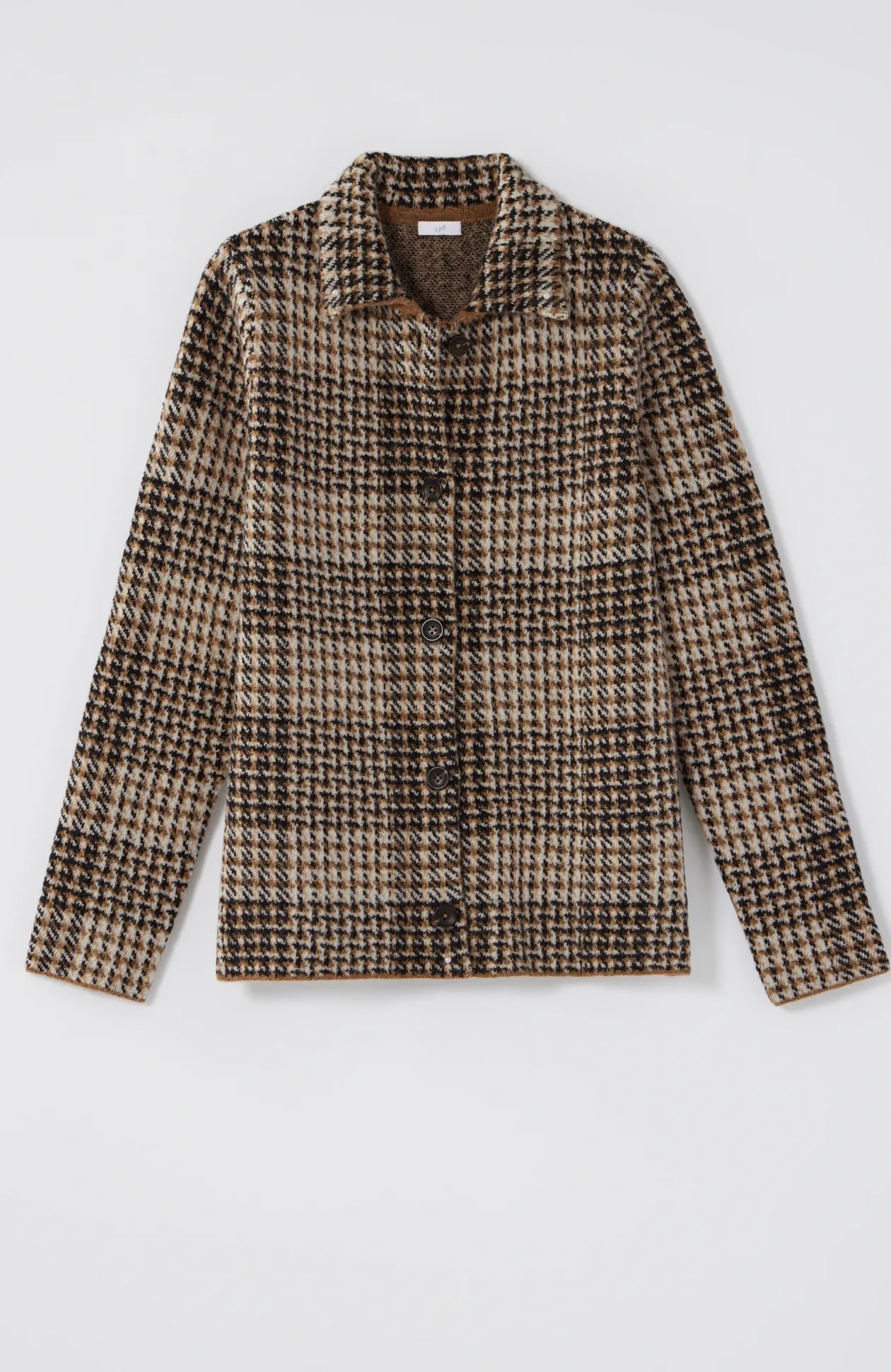 Plaid Button-Front Sweater
