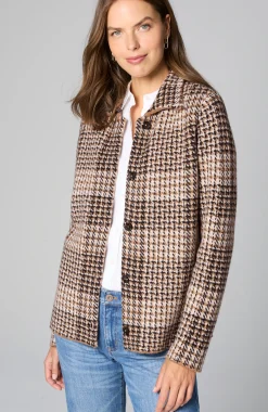 Plaid Button-Front Sweater