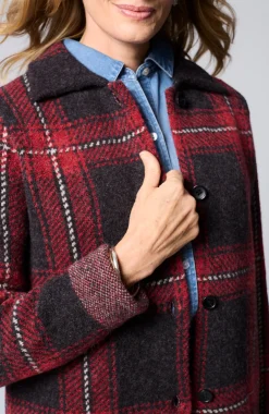 Plaid Button-Front Sweater