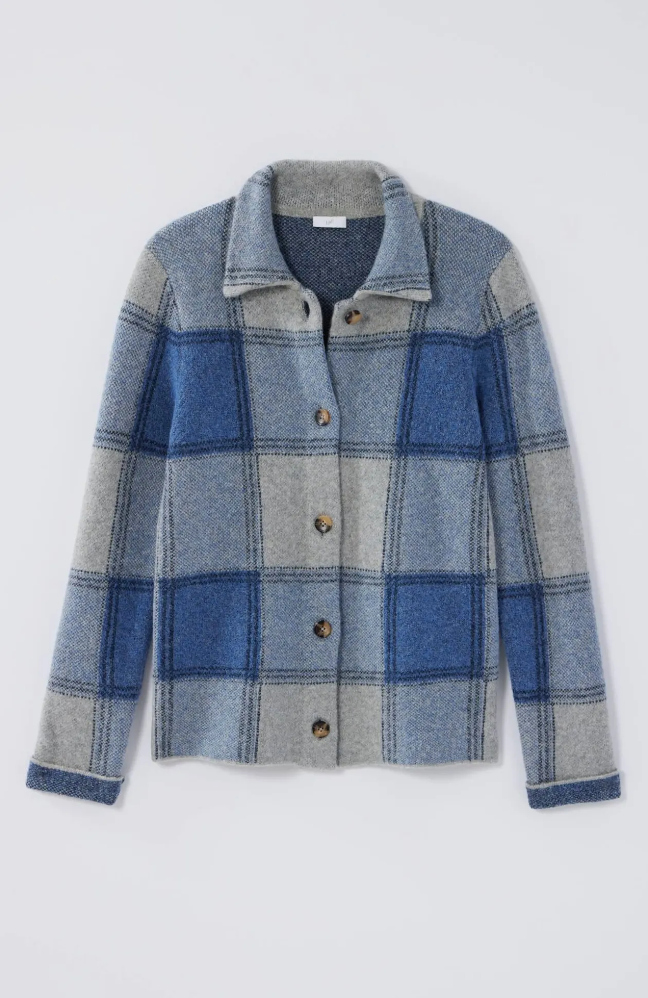 Plaid Button-Front Sweater