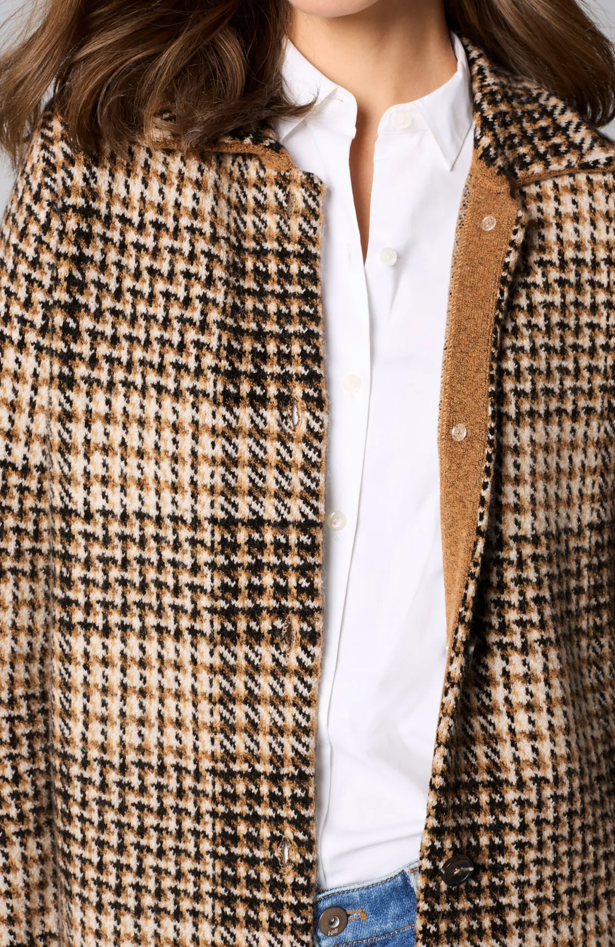 Plaid Button-Front Sweater