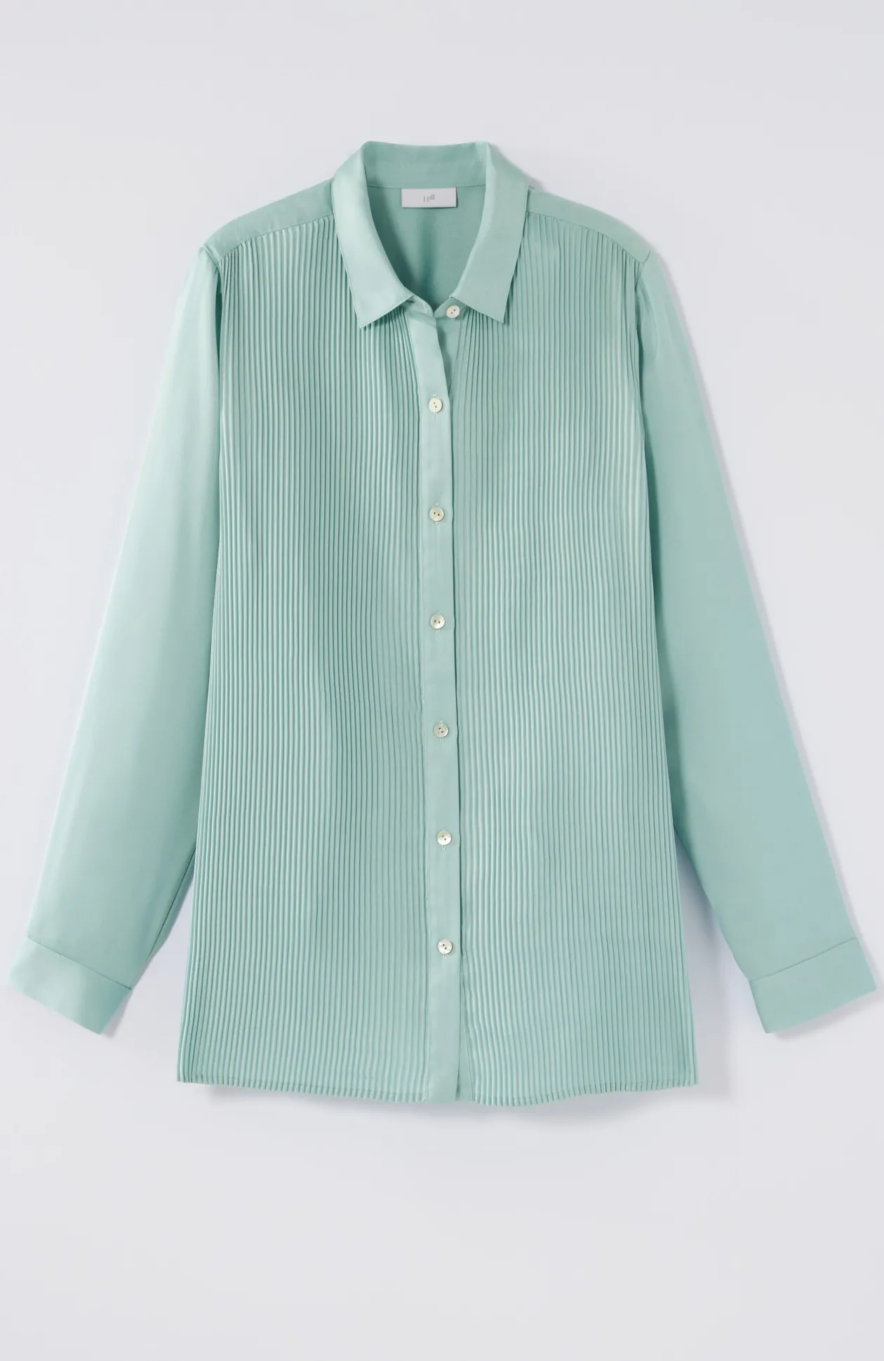 Pleated Satin Shirt