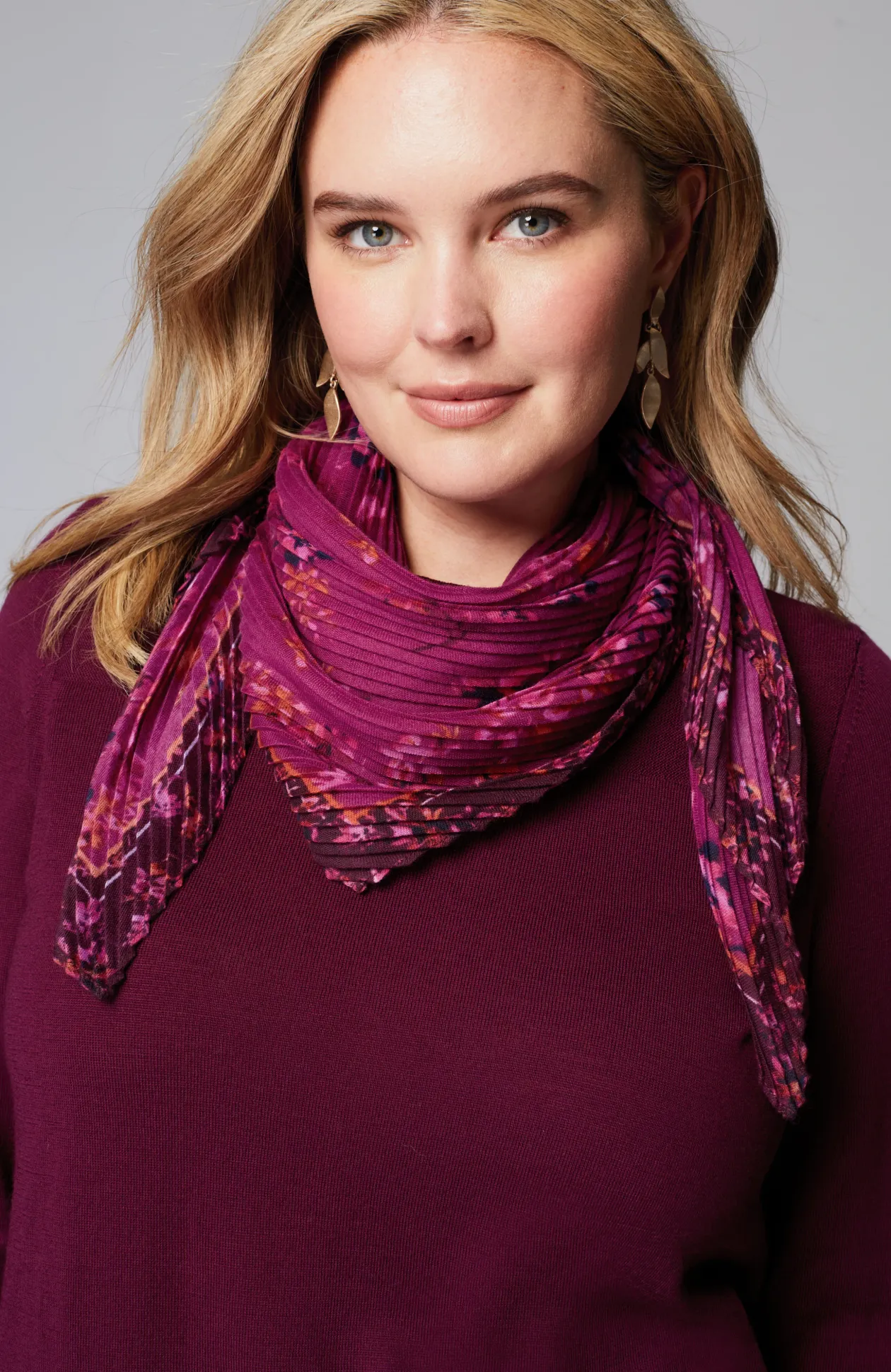 Pleated Square Scarf