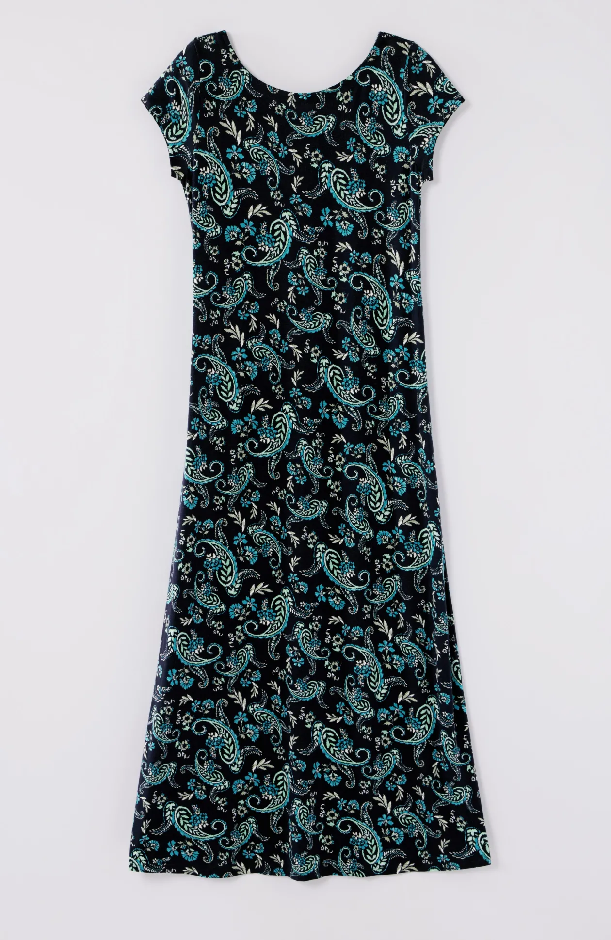 Pleated V-Back Maxi Dress