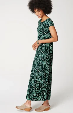 Pleated V-Back Maxi Dress