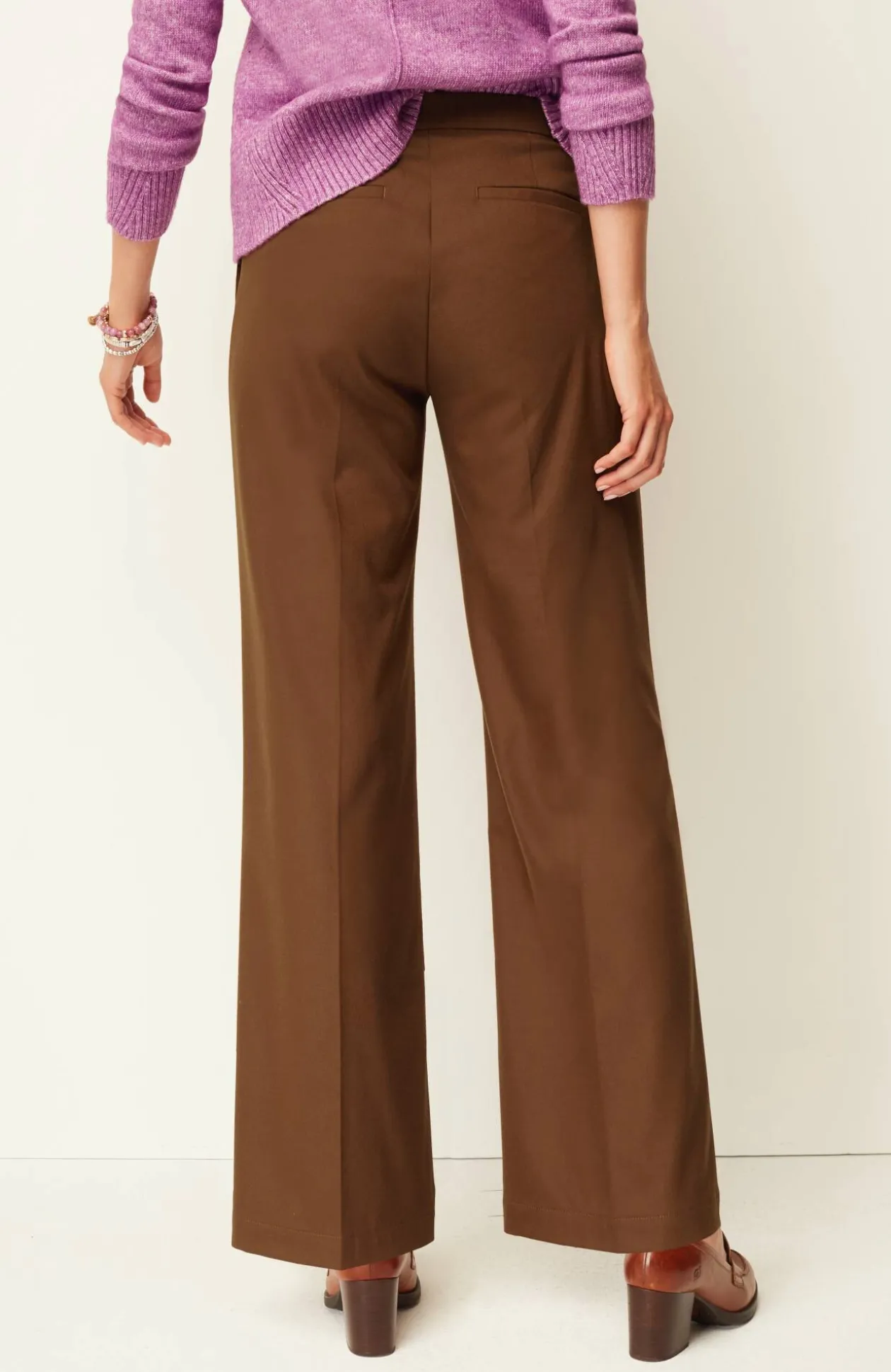 Pleated Wide-Leg Pants