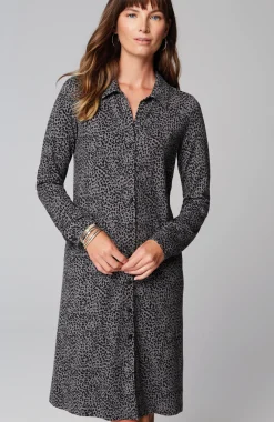 Ponte Knit Shirtdress